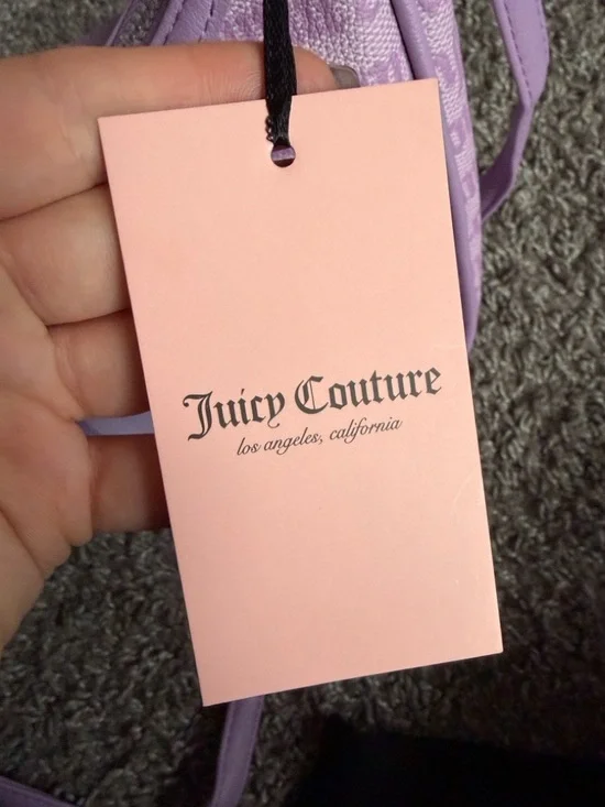 Juicy Couture Exclusive State of my Heart Shoulder Lavender Logo Bag - Picture 10 of 12
